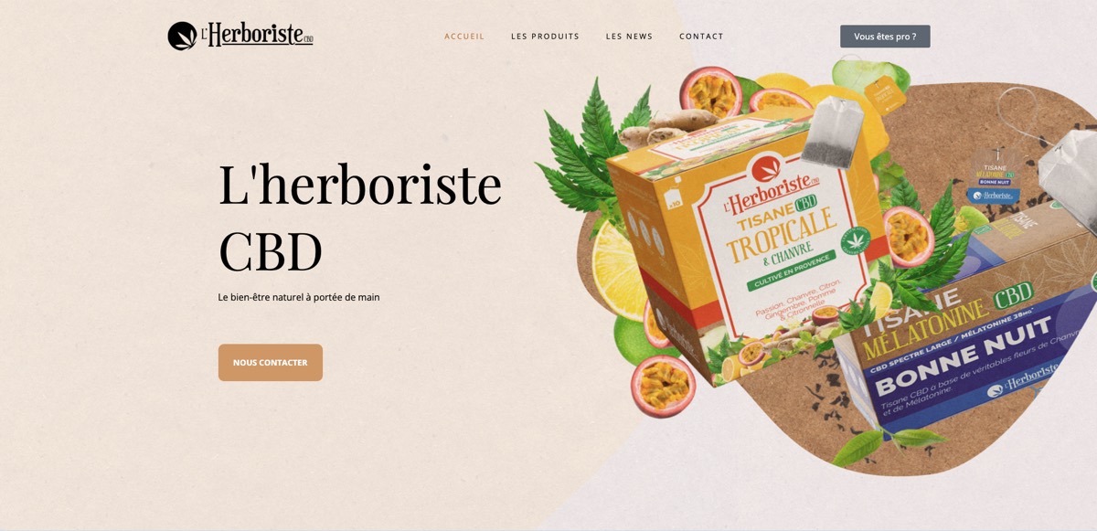 L'Herboriste CBD, réalisation d’Exoticom